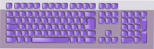 Purple keyboard vector image