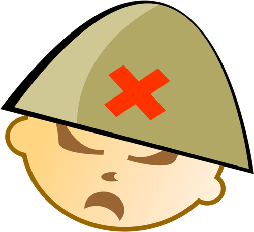 IlustraciÃ³n vectorial de soldado con casco