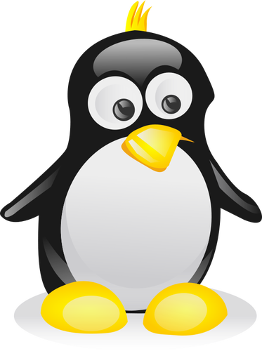 BarevnÃ½ Linux maskot profil vektorovÃ½ obrÃ¡zek