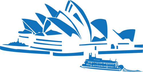Vektor illustration av Sydney Opera House