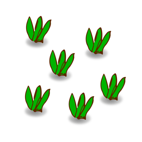 Folhas de desenho vetorial de grama