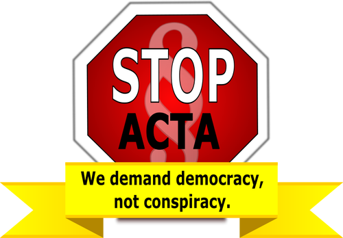 Vector clipart ACTA Stop