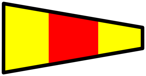 Kleurrijke signaal vlag