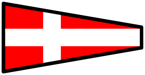 Signalflagge mit weiÃŸem Kreuz