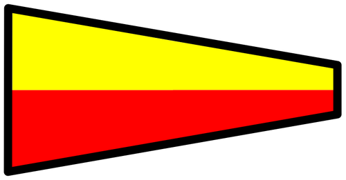 Bandera de la seÃ±al en amarillo y rojo