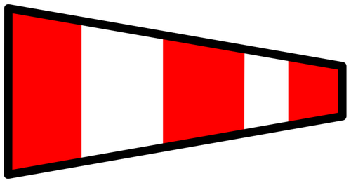 Bandiera rossa e bianca nautico
