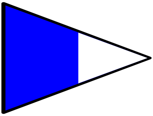 Imagen de la bandera azul y blanca