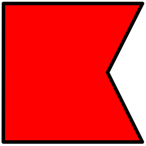 Rote Signalflagge