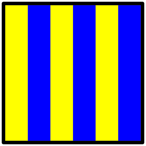 Drapeau de signal en deux couleurs