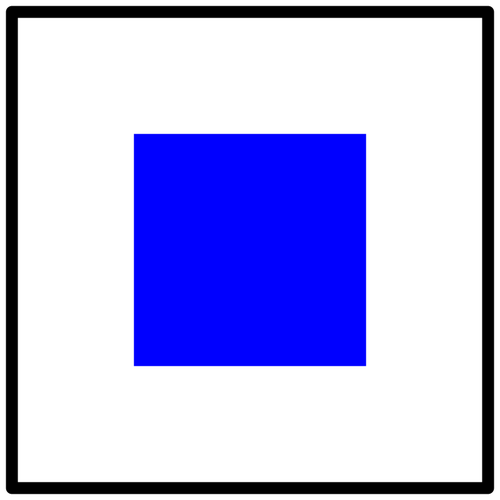 Bandiera bianca e blu quadrato
