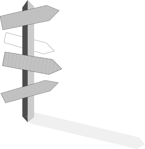 Signpost vektorillustration