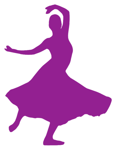 Tancerka flamenco fioletowy