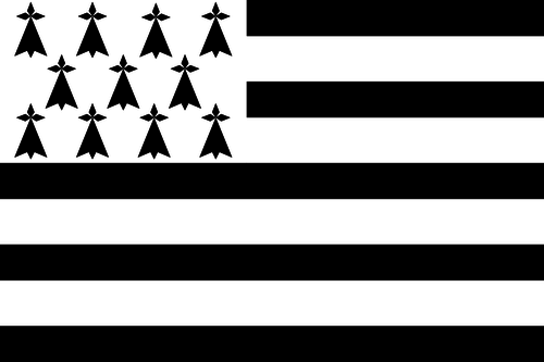 Vector flag of Brittany