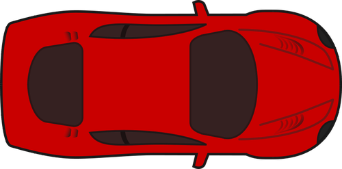Rote Renn Auto Draufsicht Vektor