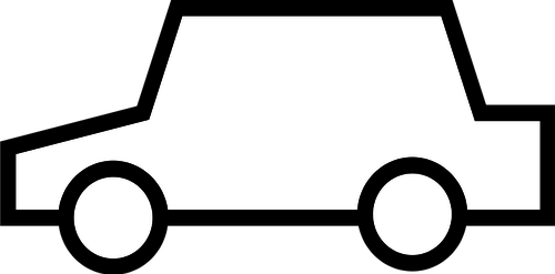 Grafica vettoriale semplice auto icona