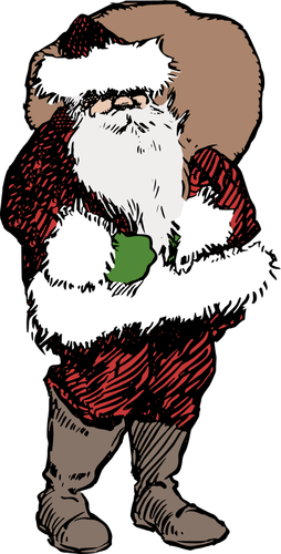 Eenvoudig gekleurde Santa