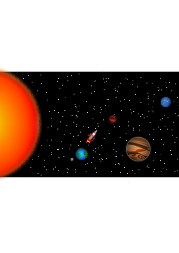 Sonnensystem-Vektor-Cliparts