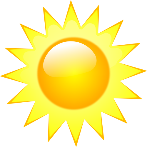 Imagine vectorialÄƒ prognoza meteo culoare simbol pentru soare cer