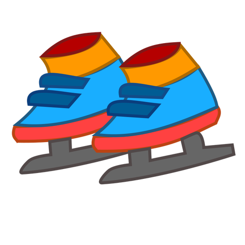 Figure skates vector clip art