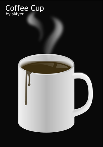Vector de la imagen de una taza de cafÃ© caliente