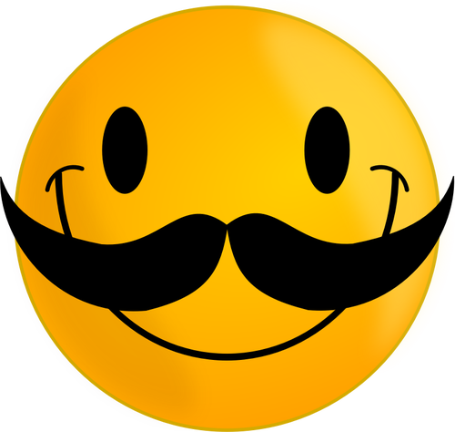 ClipArt vettoriali di smiley con i grandi baffi