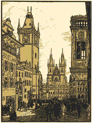 Alun-alun kota tua Praha