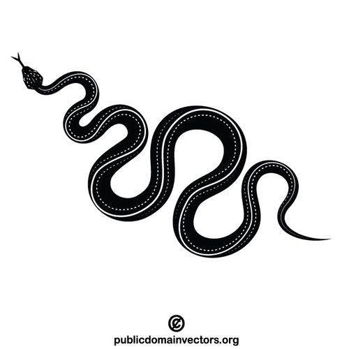 Clip art siluet ular