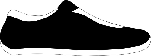 Zwart-wit sneaker glinsterende clip art