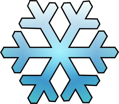 Ilustracja wektorowa cieniowany niebieski Snowflake