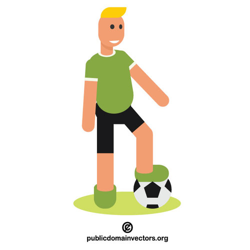 Arte de desenhos animados de jogador de futebol
