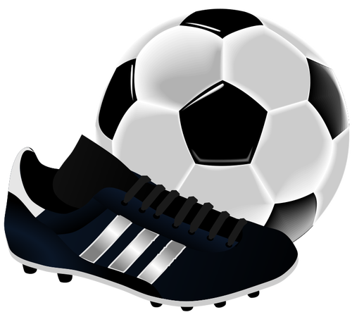 Fotball utstyr vector illustrasjon