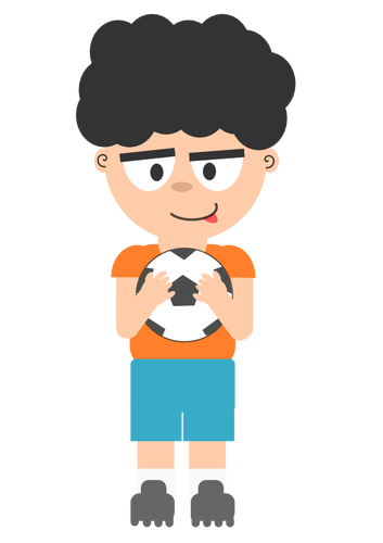 Vector bildet av en fyr med en fotball bal