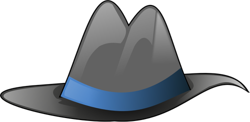 Sombrero z niebieskÄ… wstÄ…Å¼kÄ… wektorowa