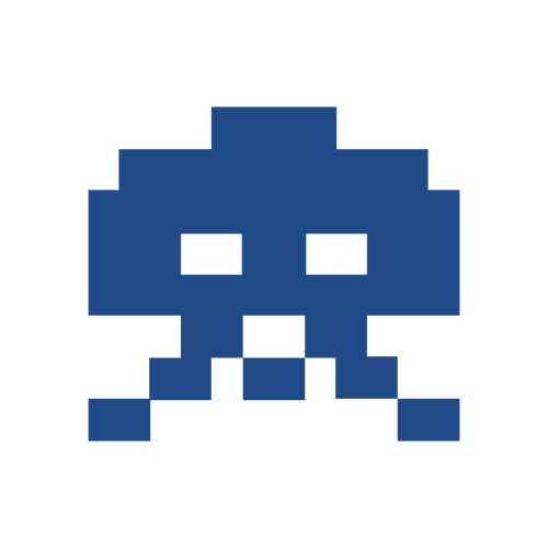 Space invaders pixel ikon vektorbild