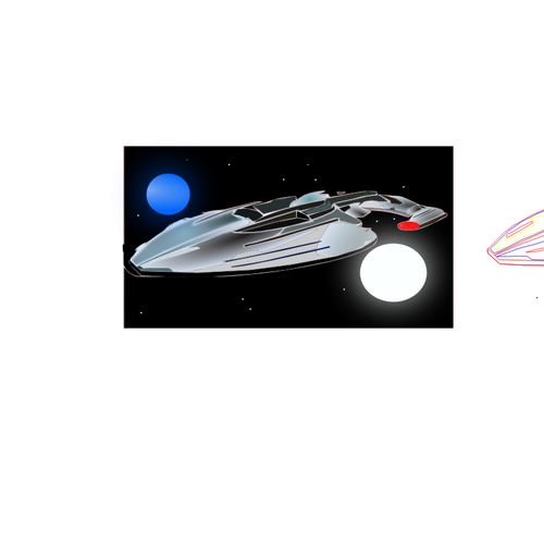 Spaceship Enterprise vector illustration