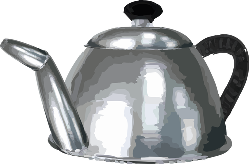 Metalen thee pot vector illustraties