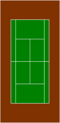 Ilustracja wektorowa sÄ…d tenis