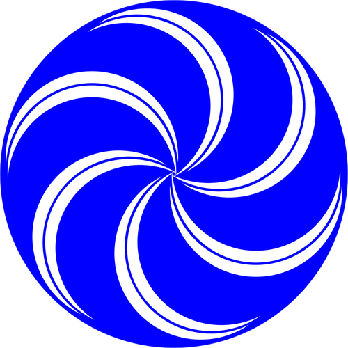 Bola espiral azul