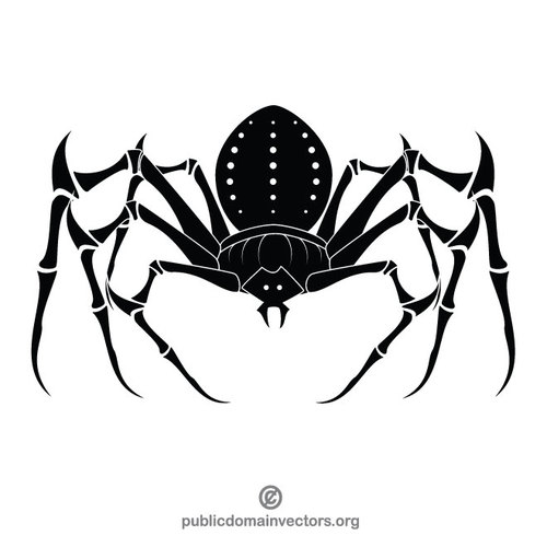 Aranha silhueta vector clip-art