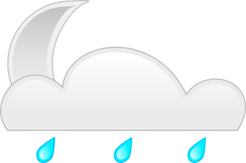 Grafica vettoriale di segno pastello colorato nube piovosa