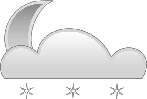 ClipArt vettoriali di segno pastello colorato nube nevoso