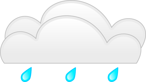 Pastell gefÃ¤rbt overcloud Regen-Zeichen-Vektor-illustration