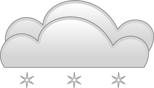 Vektorgrafik med pastellfÃ¤rgade overcloud snÃ¶ tecken