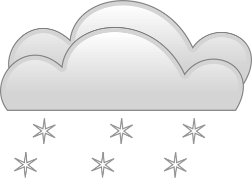 Pastel de color overcloud nevadas signo vector imagen prediseÃ±ada