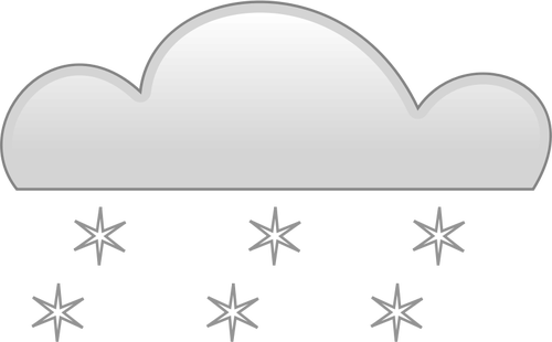 Pastello colorato segno nevicata ClipArt vettoriali