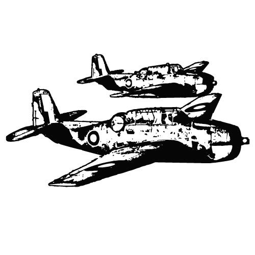 Los aeroplanos militares Vector Clip Art
