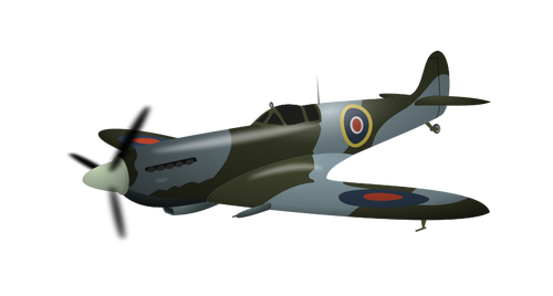Supermarine Spitfire uÃ§aÄŸÄ± vektÃ¶r Ã§izim