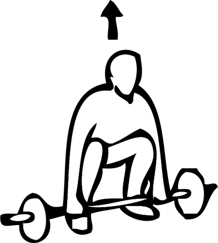 Levantamento de peso pesado exercÃ­cio instruÃ§Ã£o vetor clip-art