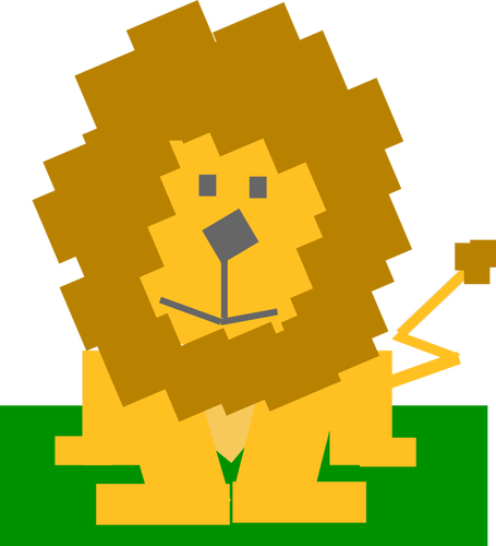 Djur-tecknad serie lejon