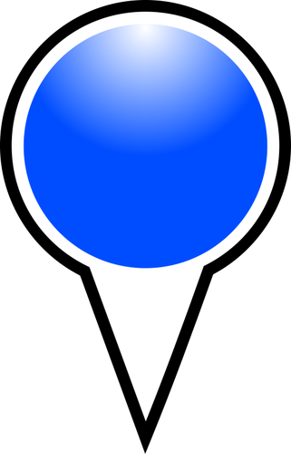 Peta pointer warna biru vektor ilustrasi